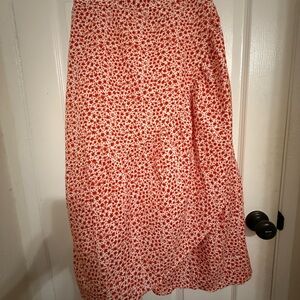 Floral Red Skirt